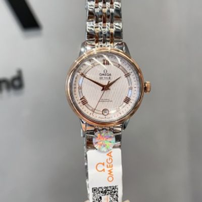 OMEGA De Ville Solid Stainless Steel 904L 40mm Two-Tone Rose Gold Bracelet Watch